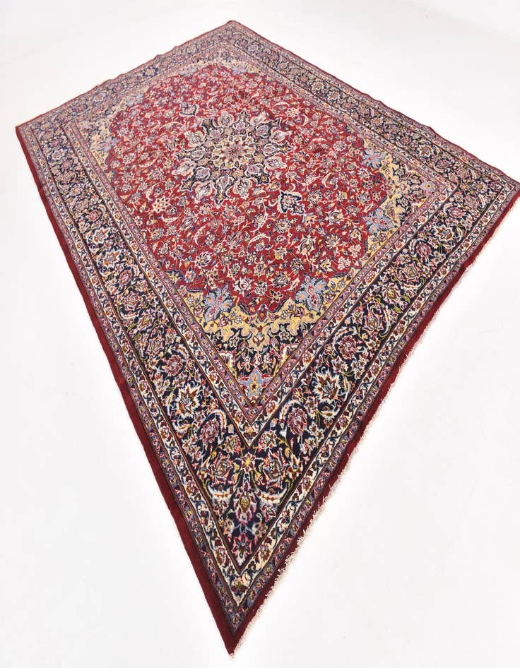 Detail image of 9' 9 x 13' Hand Knotted Isfahan Persian Wool Rug