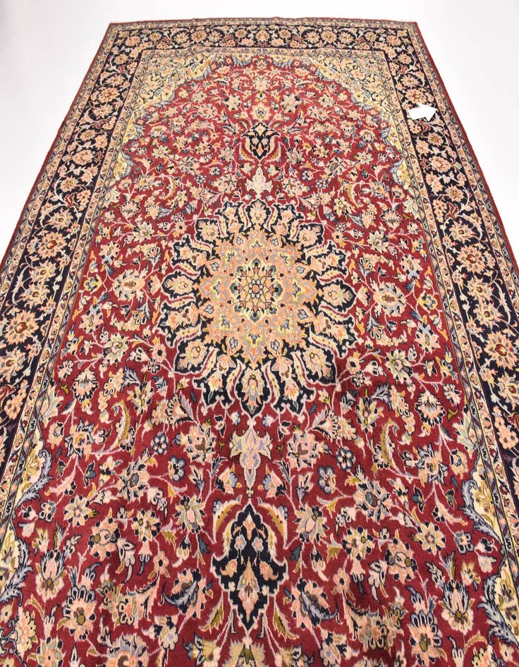 Detail image of  9' 10 x 13' 3  Hand Knotted Isfahan Persian Wool Rug