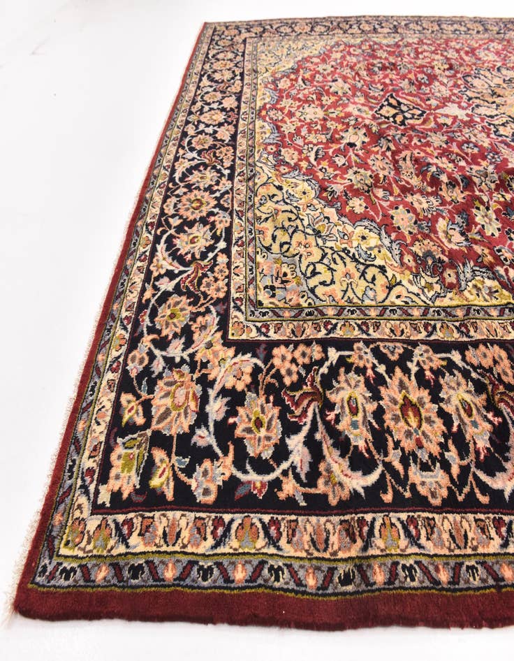 Detail image of  9' 10 x 13' 3  Hand Knotted Isfahan Persian Wool Rug