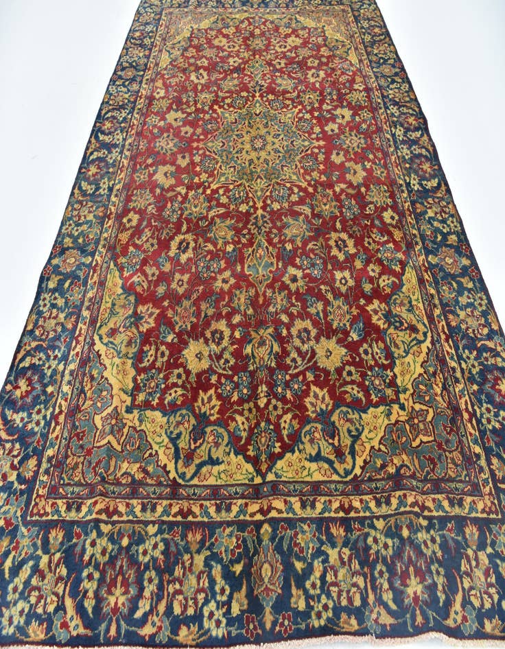Detail image of  6' 4 x 9' 2  Hand Knotted Isfahan Persian Wool Rug