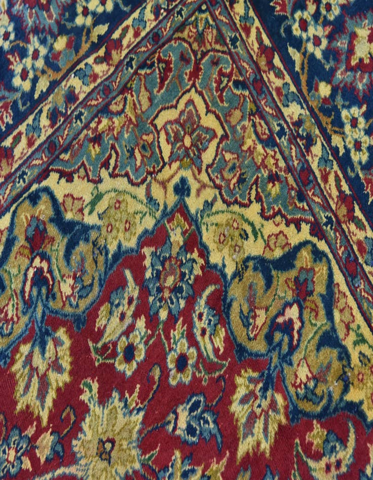 Detail image of  6' 4 x 9' 2  Hand Knotted Isfahan Persian Wool Rug