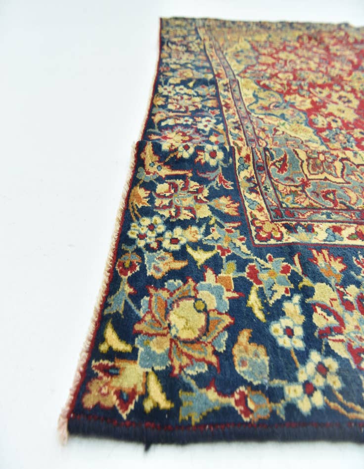 Detail image of  6' 4 x 9' 2  Hand Knotted Isfahan Persian Wool Rug