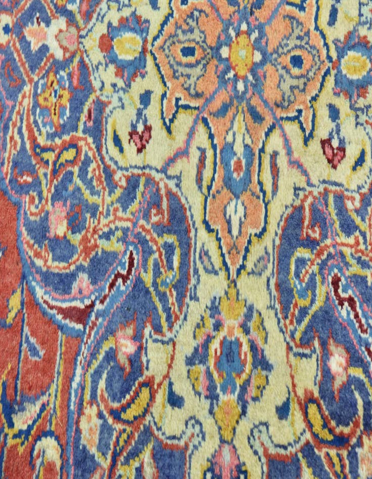 Detail image of  10' x 12' 9  Hand Knotted Isfahan Persian Wool Rug