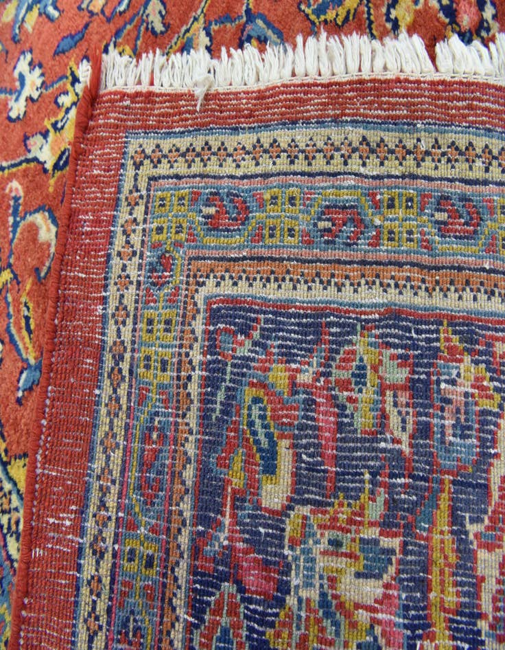 Detail image of  10' x 12' 9  Hand Knotted Isfahan Persian Wool Rug