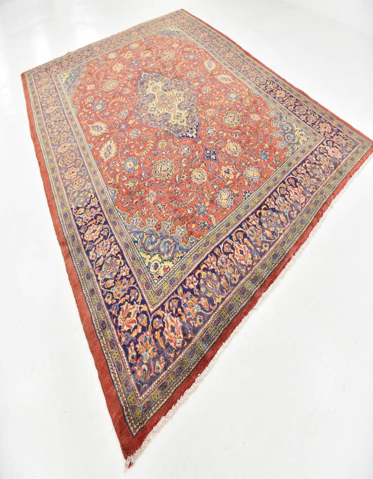 Detail image of  10' x 12' 9  Hand Knotted Isfahan Persian Wool Rug