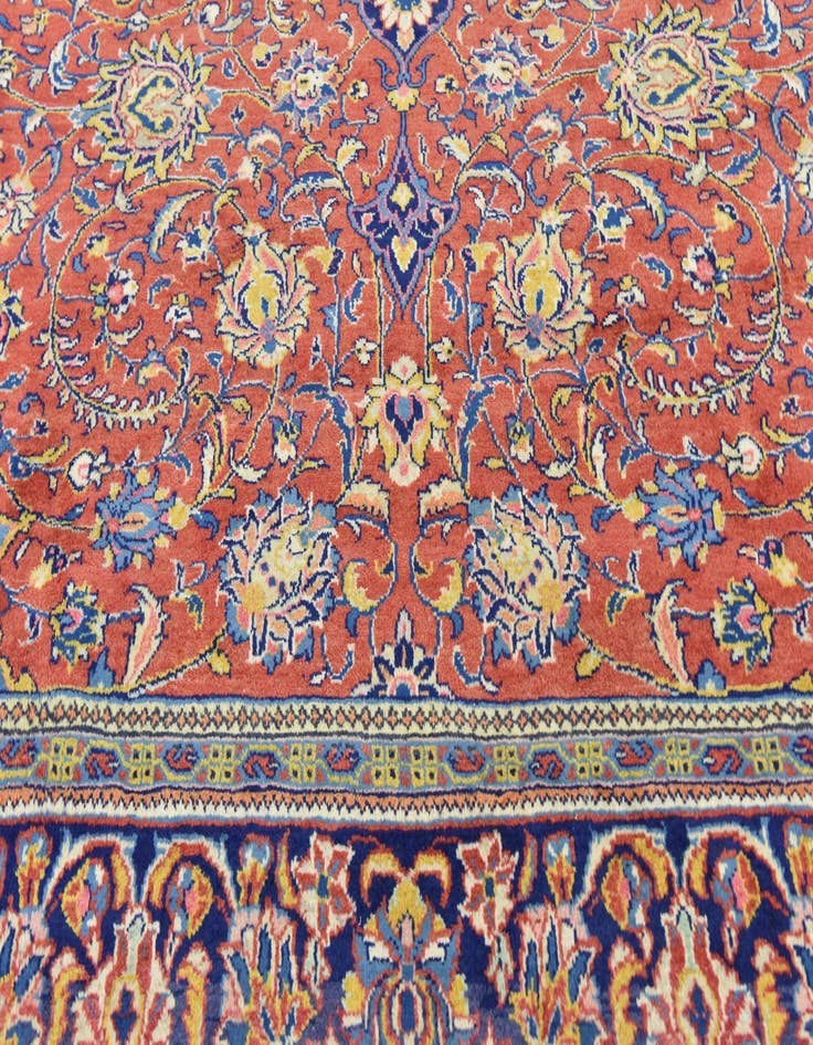 Detail image of  10' x 12' 9  Hand Knotted Isfahan Persian Wool Rug