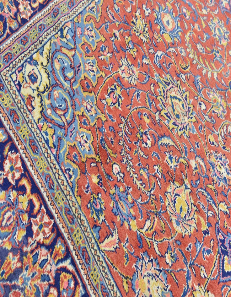 Detail image of  10' x 12' 9  Hand Knotted Isfahan Persian Wool Rug