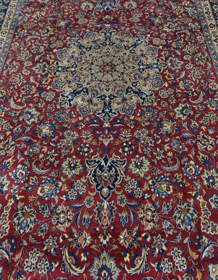 Detail image of  9' 8 x 12' 10  Hand Knotted Isfahan Persian Wool Rug
