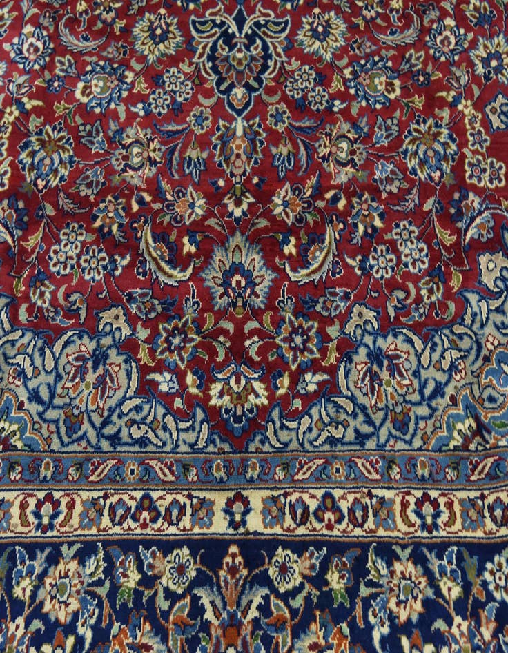 Detail image of  9' 8 x 12' 10  Hand Knotted Isfahan Persian Wool Rug