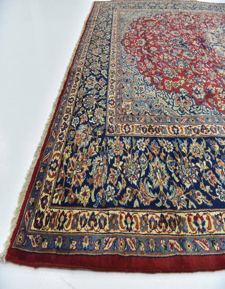 Detail image of  9' 8 x 12' 10  Hand Knotted Isfahan Persian Wool Rug
