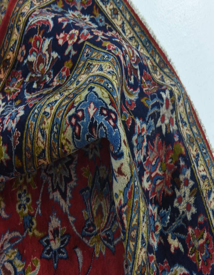 Detail image of  9' 6 x 13' 4  Hand Knotted Isfahan Persian Wool Rug