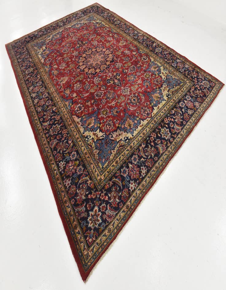 Detail image of  9' 6 x 13' 4  Hand Knotted Isfahan Persian Wool Rug