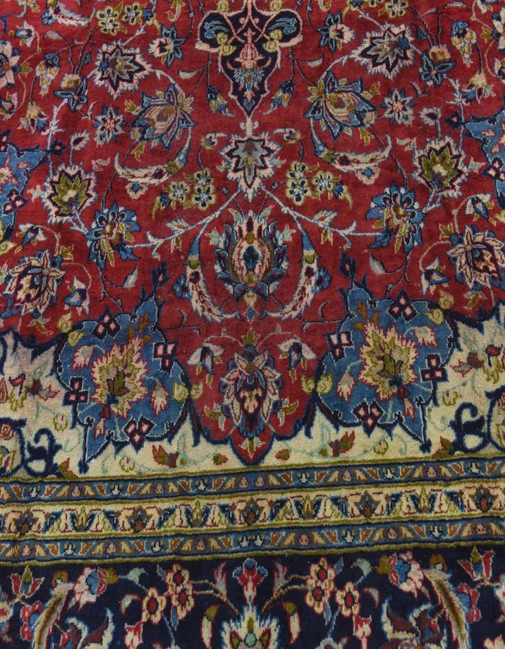 Detail image of  9' 6 x 13' 4  Hand Knotted Isfahan Persian Wool Rug