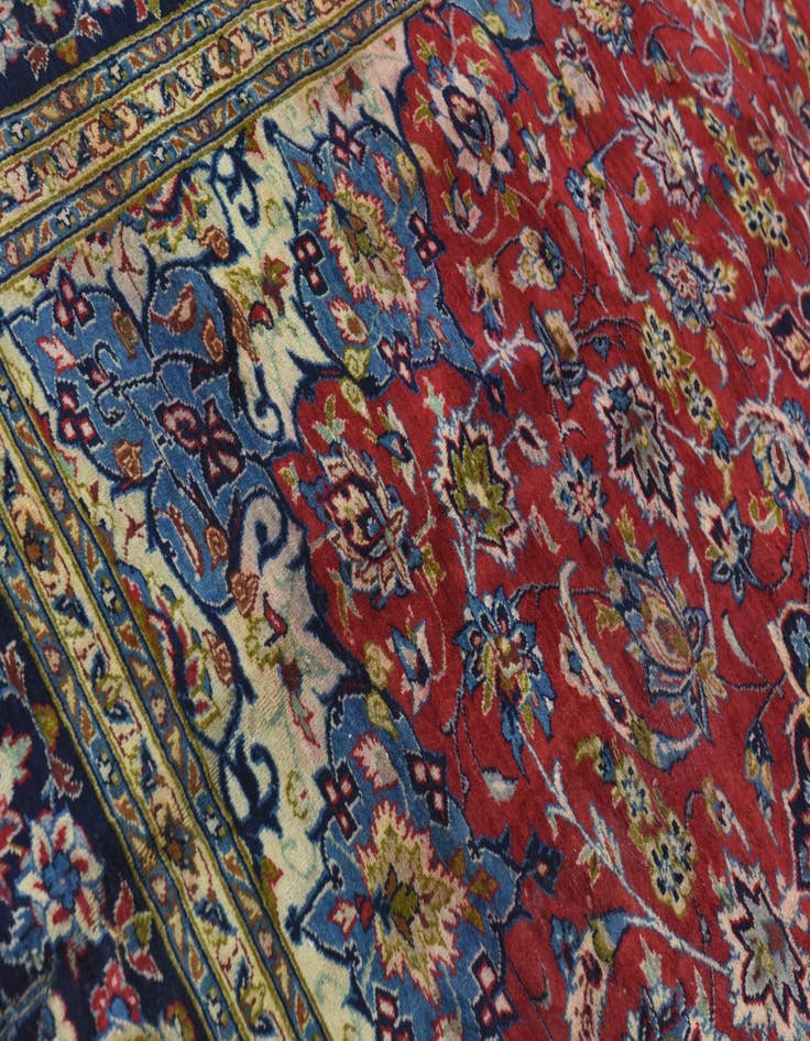Detail image of  9' 6 x 13' 4  Hand Knotted Isfahan Persian Wool Rug