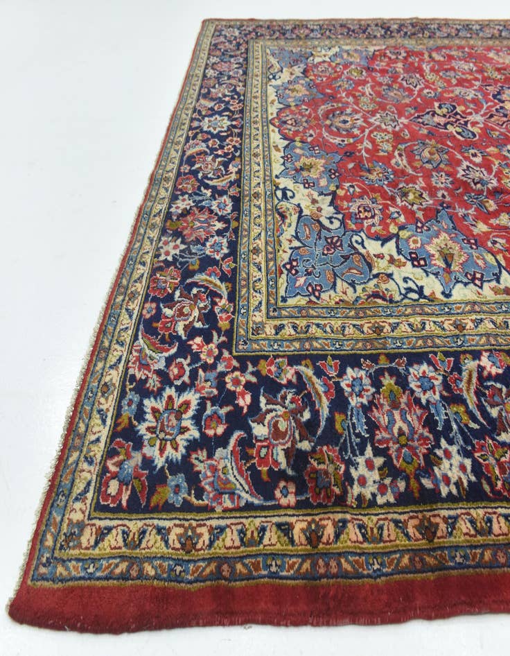 Detail image of  9' 6 x 13' 4  Hand Knotted Isfahan Persian Wool Rug