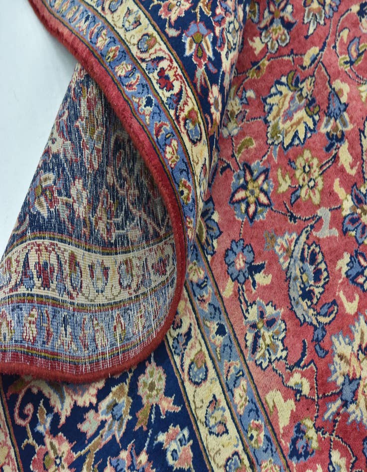 Detail image of  9' 7 x 13'  Hand Knotted Isfahan Persian Wool Rug