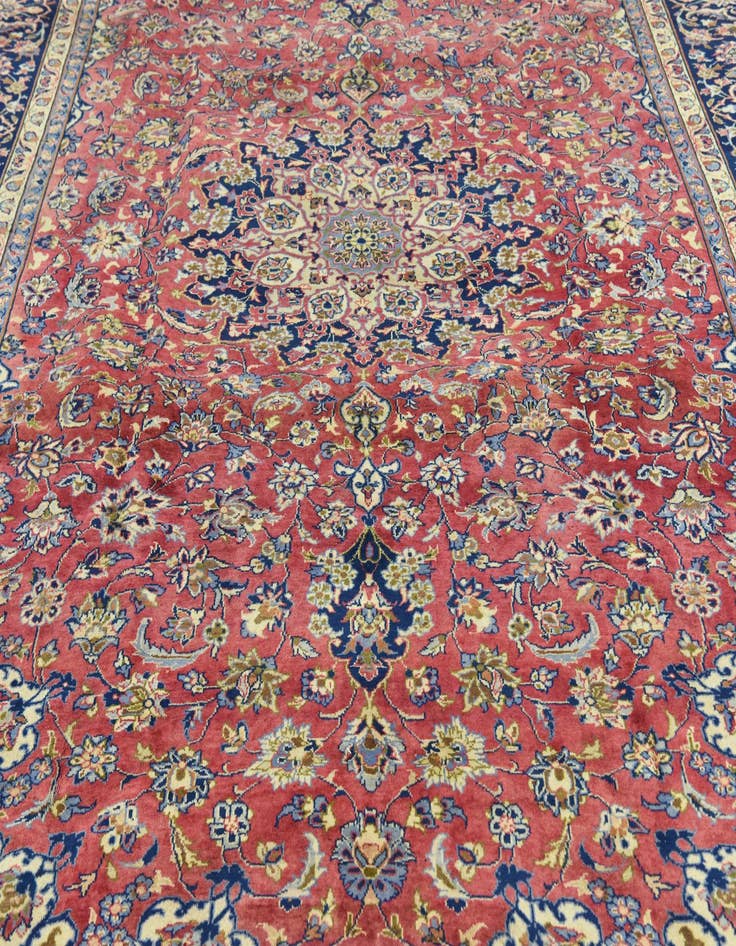 Detail image of  9' 7 x 13'  Hand Knotted Isfahan Persian Wool Rug