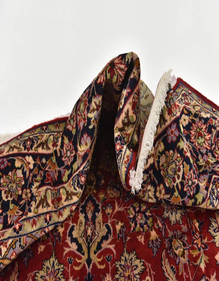 Detail image of  9' 5 x 13' 9  Hand Knotted Isfahan Persian Wool Rug