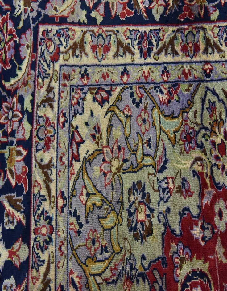 Detail image of  9' 5 x 13' 9  Hand Knotted Isfahan Persian Wool Rug