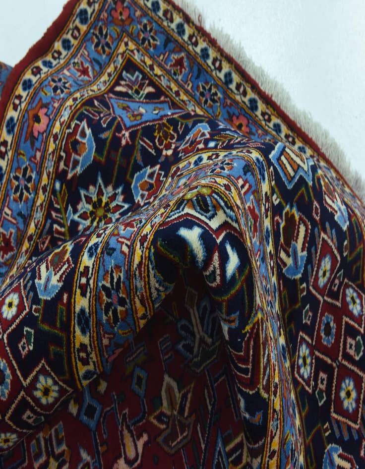 Detail image of  9' 9 x 13'  Hand Knotted Isfahan Persian Wool Rug