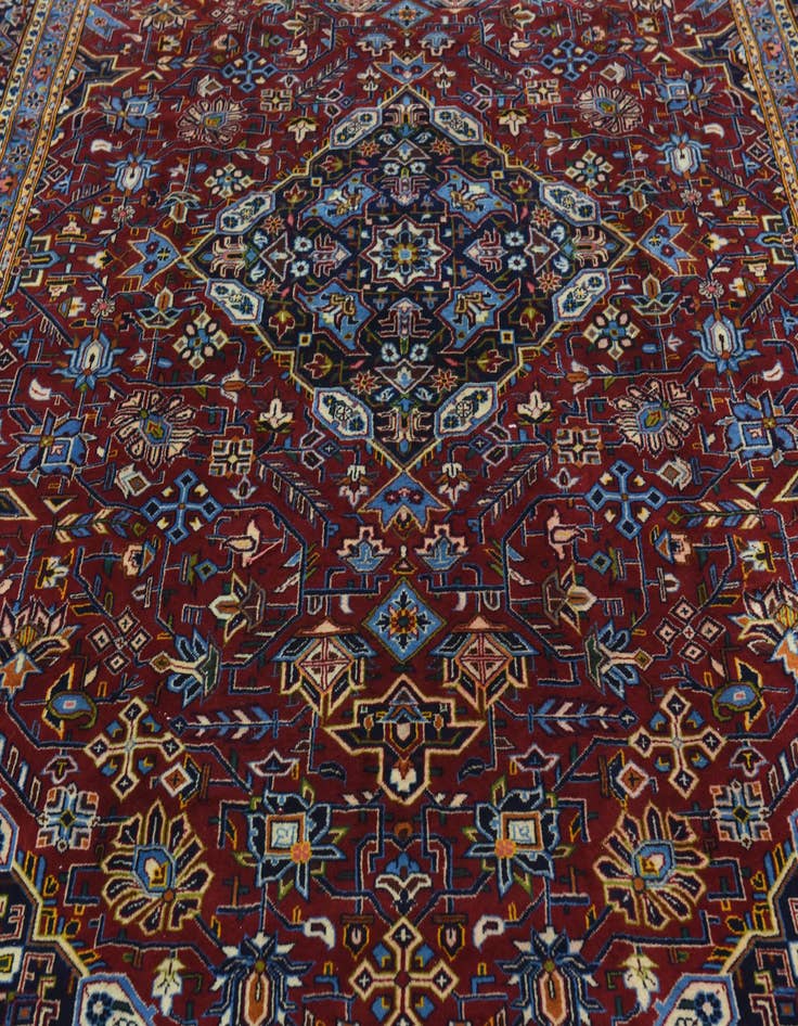 Detail image of  9' 9 x 13'  Hand Knotted Isfahan Persian Wool Rug
