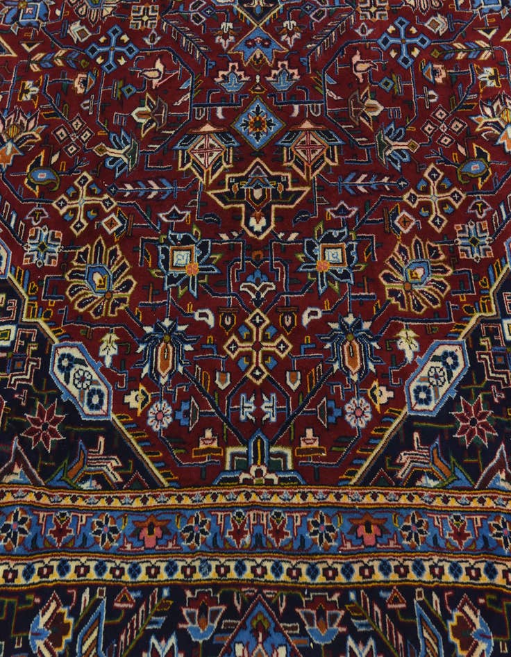 Detail image of  9' 9 x 13'  Hand Knotted Isfahan Persian Wool Rug