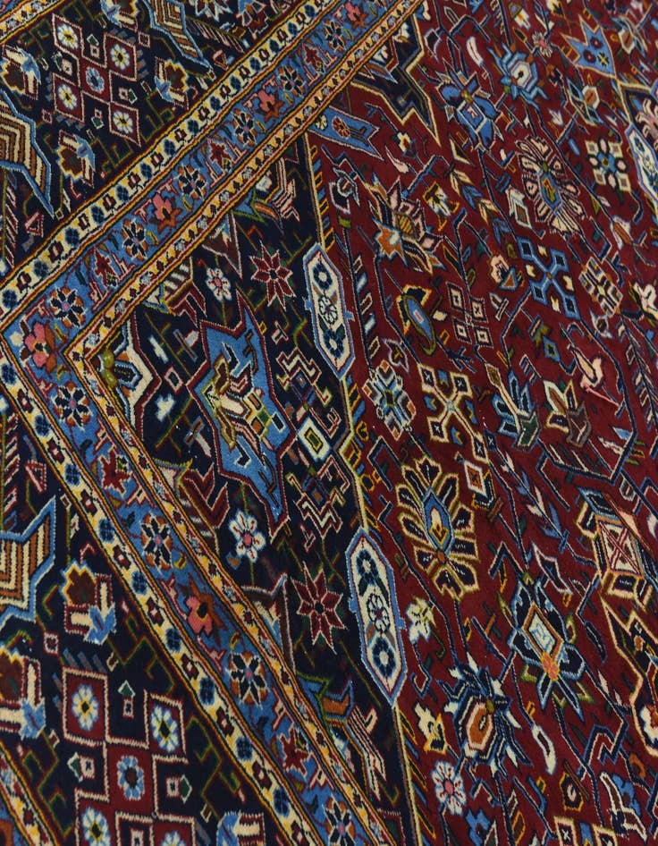 Detail image of  9' 9 x 13'  Hand Knotted Isfahan Persian Wool Rug