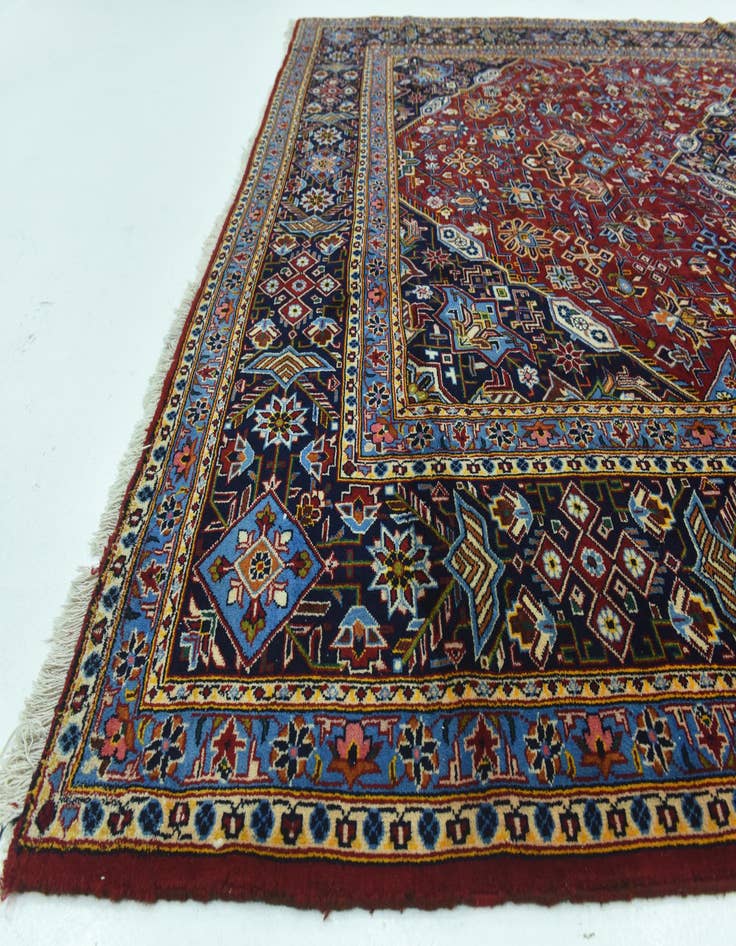 Detail image of  9' 9 x 13'  Hand Knotted Isfahan Persian Wool Rug