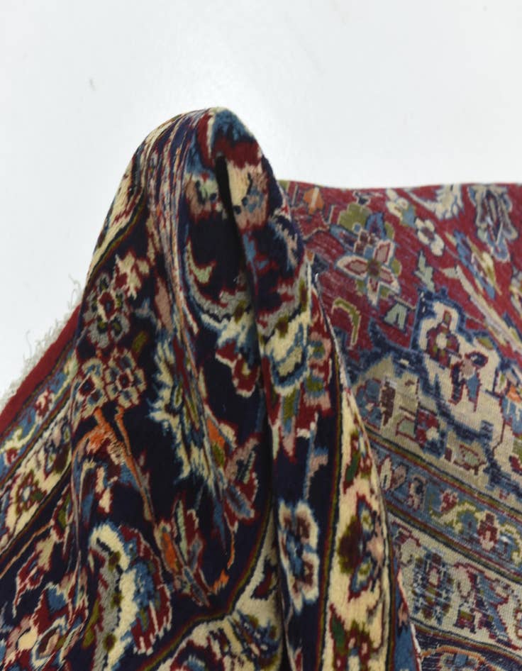 Detail image of  9' 7 x 13'  Hand Knotted Isfahan Persian Wool Rug