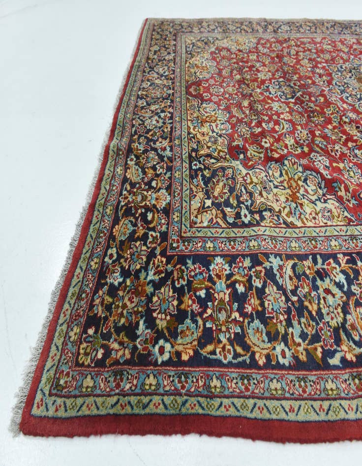 Detail image of  8' 9 x 12' 6  Hand Knotted Isfahan Persian Wool Rug