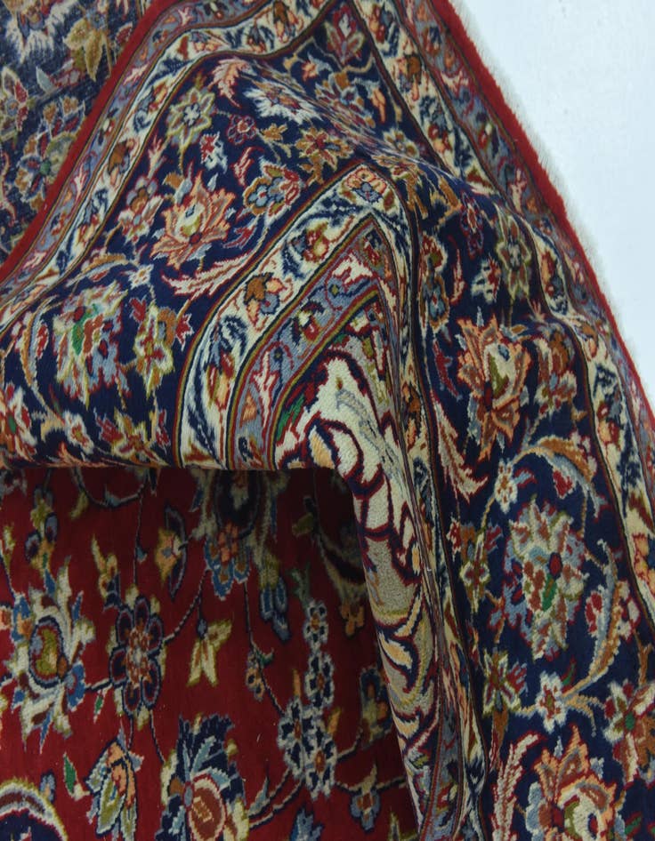 Detail image of  9' 9 x 13' 4  Hand Knotted Isfahan Persian Wool Rug