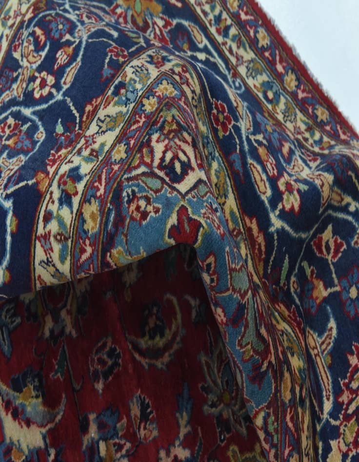 Detail image of  9' 8 x 13' 9  Hand Knotted Isfahan Persian Wool Rug