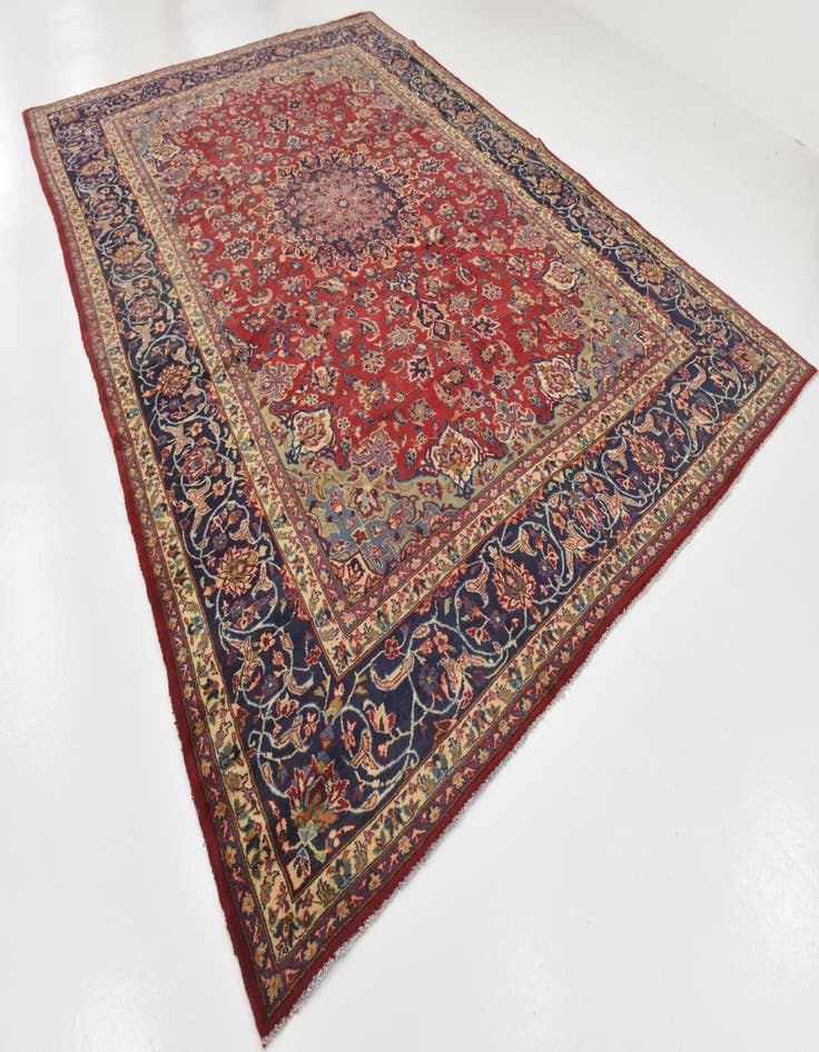 Detail image of  9' 8 x 13' 9  Hand Knotted Isfahan Persian Wool Rug