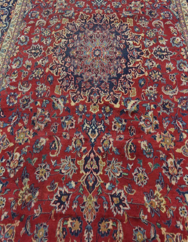 Detail image of  9' 8 x 13' 9  Hand Knotted Isfahan Persian Wool Rug