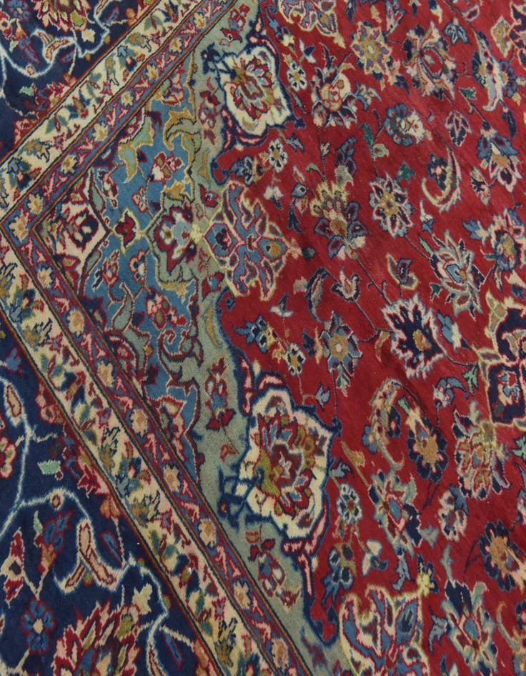 Detail image of  9' 8 x 13' 9  Hand Knotted Isfahan Persian Wool Rug