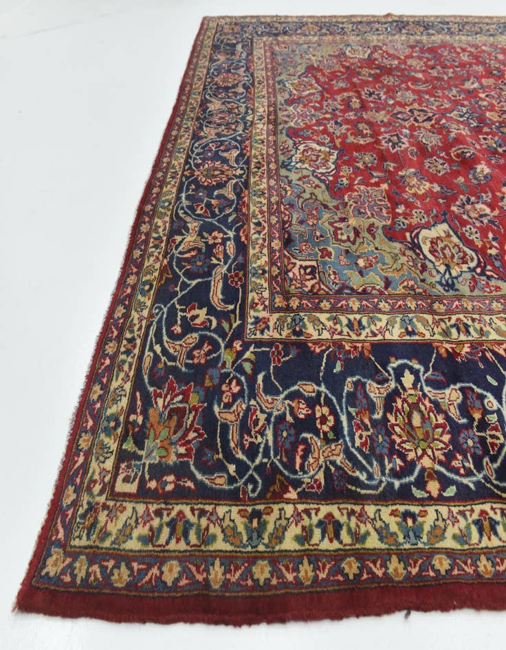 Detail image of  9' 8 x 13' 9  Hand Knotted Isfahan Persian Wool Rug