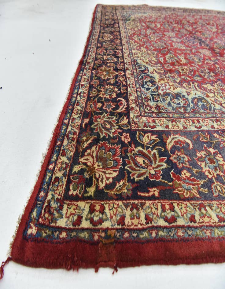 Detail image of  9' 6 x 13' 5  Hand Knotted Isfahan Persian Wool Rug