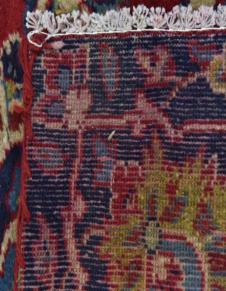 Detail image of 8' 9 x 13' Hand Knotted Isfahan Persian Wool Rug