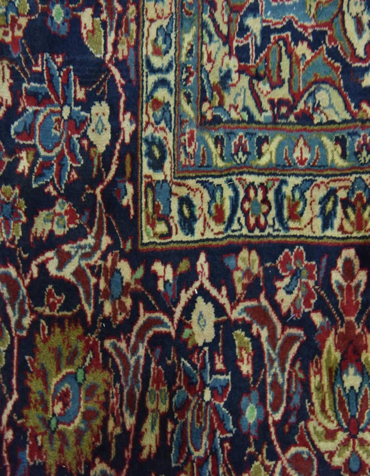 Detail image of 8' 9 x 13' Hand Knotted Isfahan Persian Wool Rug
