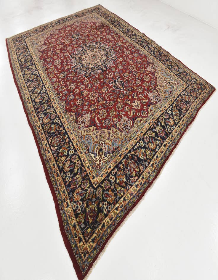 Detail image of  9' 9 x 13' 3  Hand Knotted Isfahan Persian Wool Rug