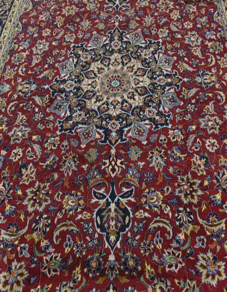 Detail image of  9' 9 x 13' 3  Hand Knotted Isfahan Persian Wool Rug