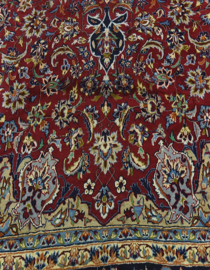 Detail image of  9' 9 x 13' 3  Hand Knotted Isfahan Persian Wool Rug