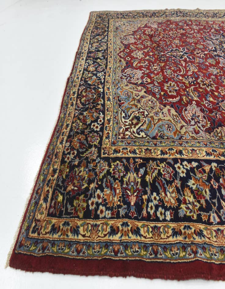 Detail image of  9' 9 x 13' 3  Hand Knotted Isfahan Persian Wool Rug