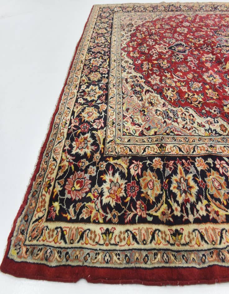 Detail image of  9' 10 x 13' 4  Hand Knotted Isfahan Persian Wool Rug