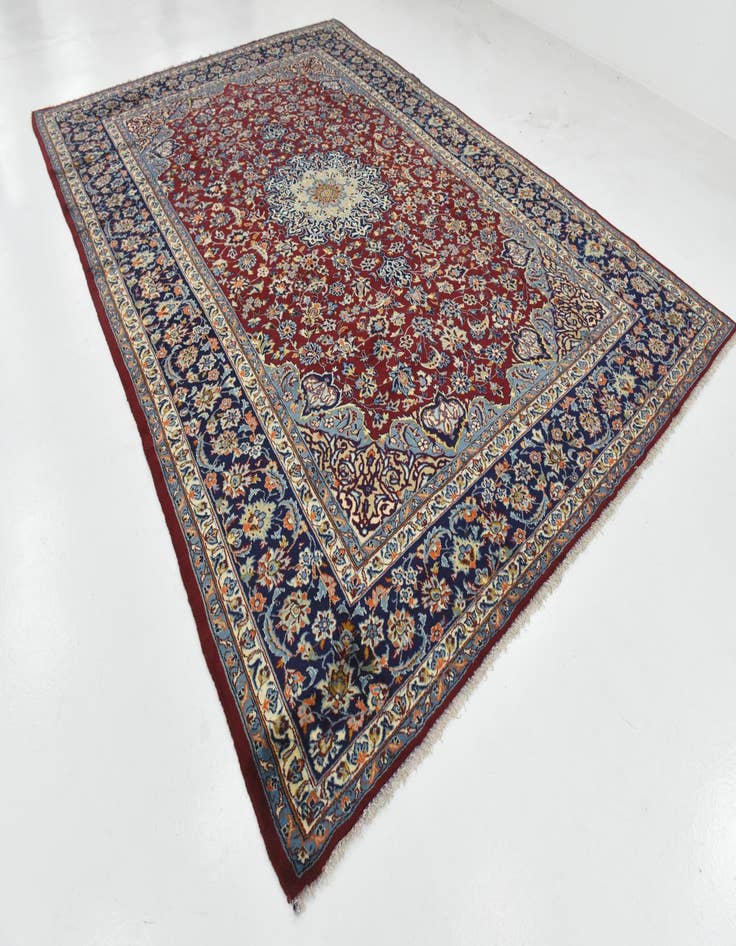 Detail image of  9' 8 x 13' 5  Hand Knotted Isfahan Persian Wool Rug