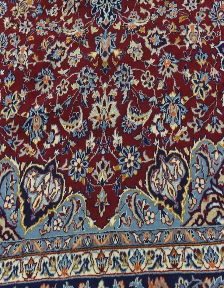 Detail image of  9' 8 x 13' 5  Hand Knotted Isfahan Persian Wool Rug