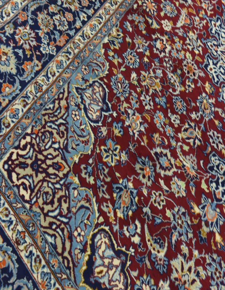 Detail image of  9' 8 x 13' 5  Hand Knotted Isfahan Persian Wool Rug