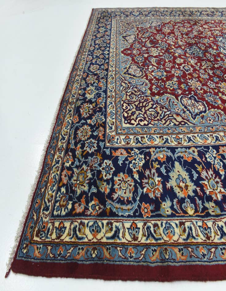 Detail image of  9' 8 x 13' 5  Hand Knotted Isfahan Persian Wool Rug