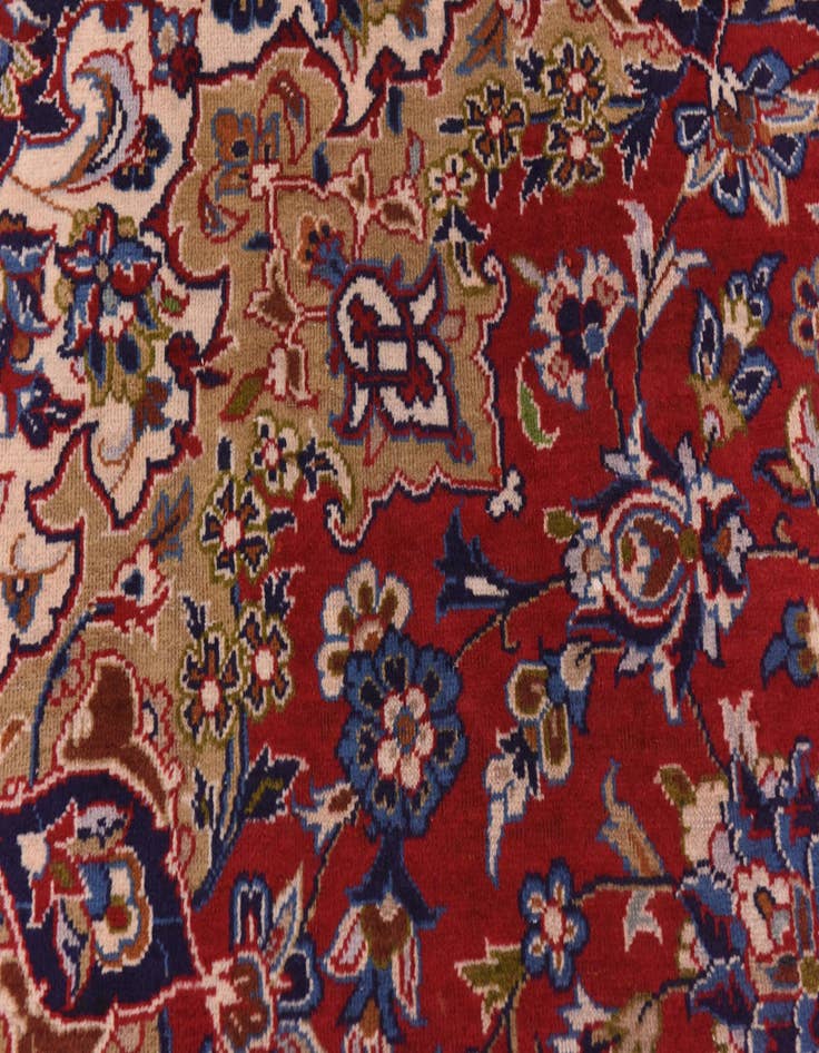 Detail image of  9' 10 x 13'  Hand Knotted Isfahan Persian Wool Rug