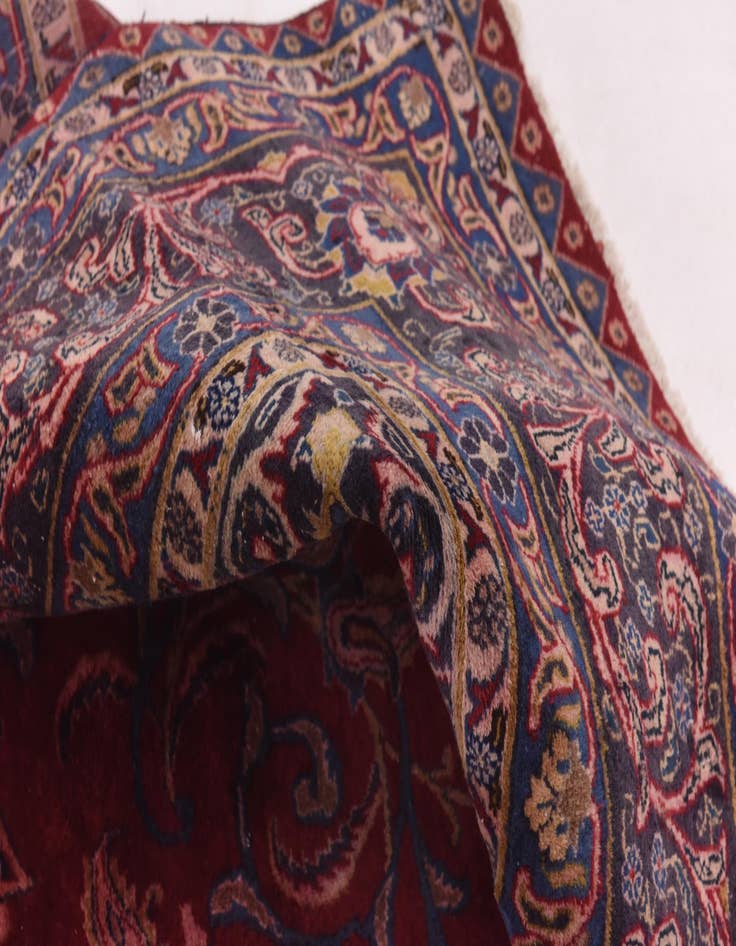 Detail image of  9' 8 x 13'  Hand Knotted Isfahan Persian Wool Rug